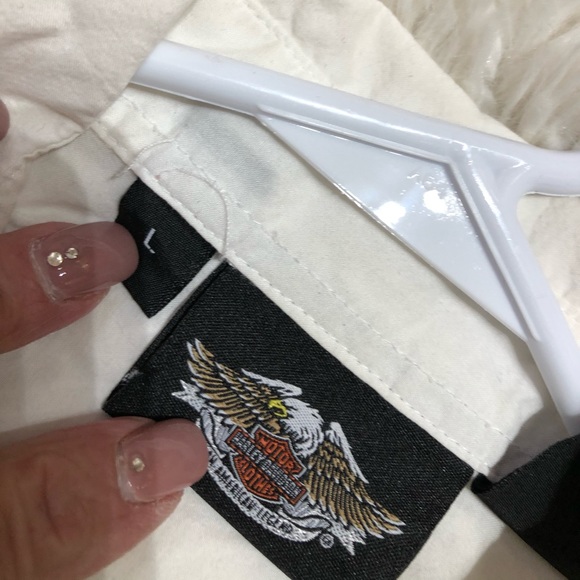 Harley Davidson RARE Limited Edition button down Mechanics style top! Worn 1x❤️ - Picture 10 of 16